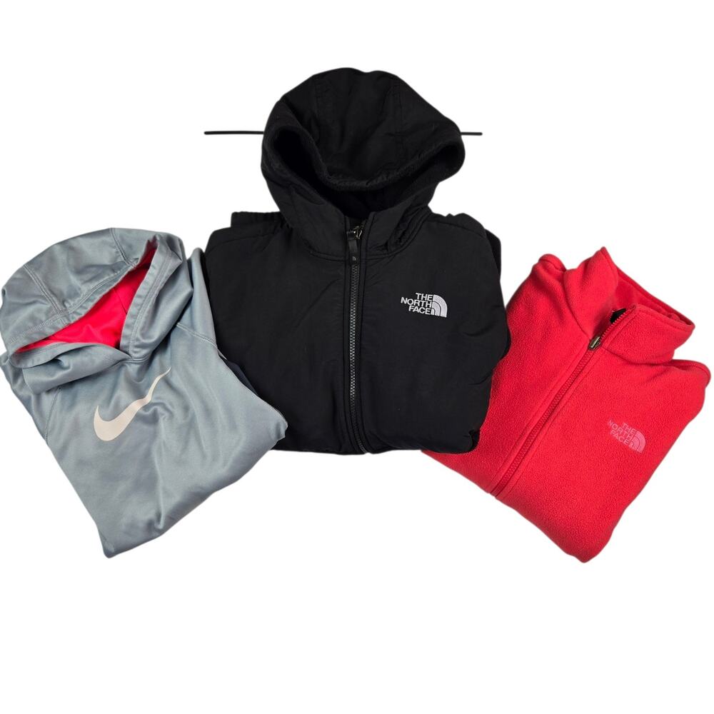 Girls Size XL Jacket Lot North Face Nike Fleece Hoodie Denali Black Pink